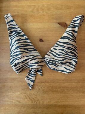 Aerie Zebra Tie-back Bikini Top animal print